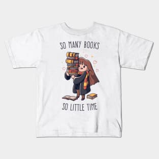 So many Books So little Time Funny Cute Gift Kids T-Shirt